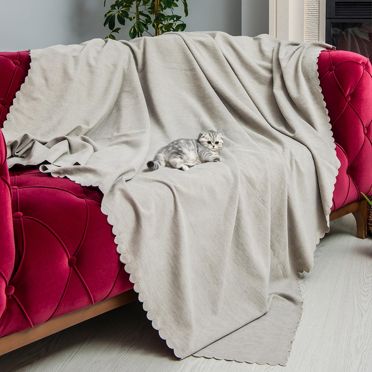 Kaymaz Koltuk Örtüsü Çift Taraflı Mikrofiber Şönil 175x350 cm XL- Kumbeji – Kedi Köpek ve Çocuk Dostu
