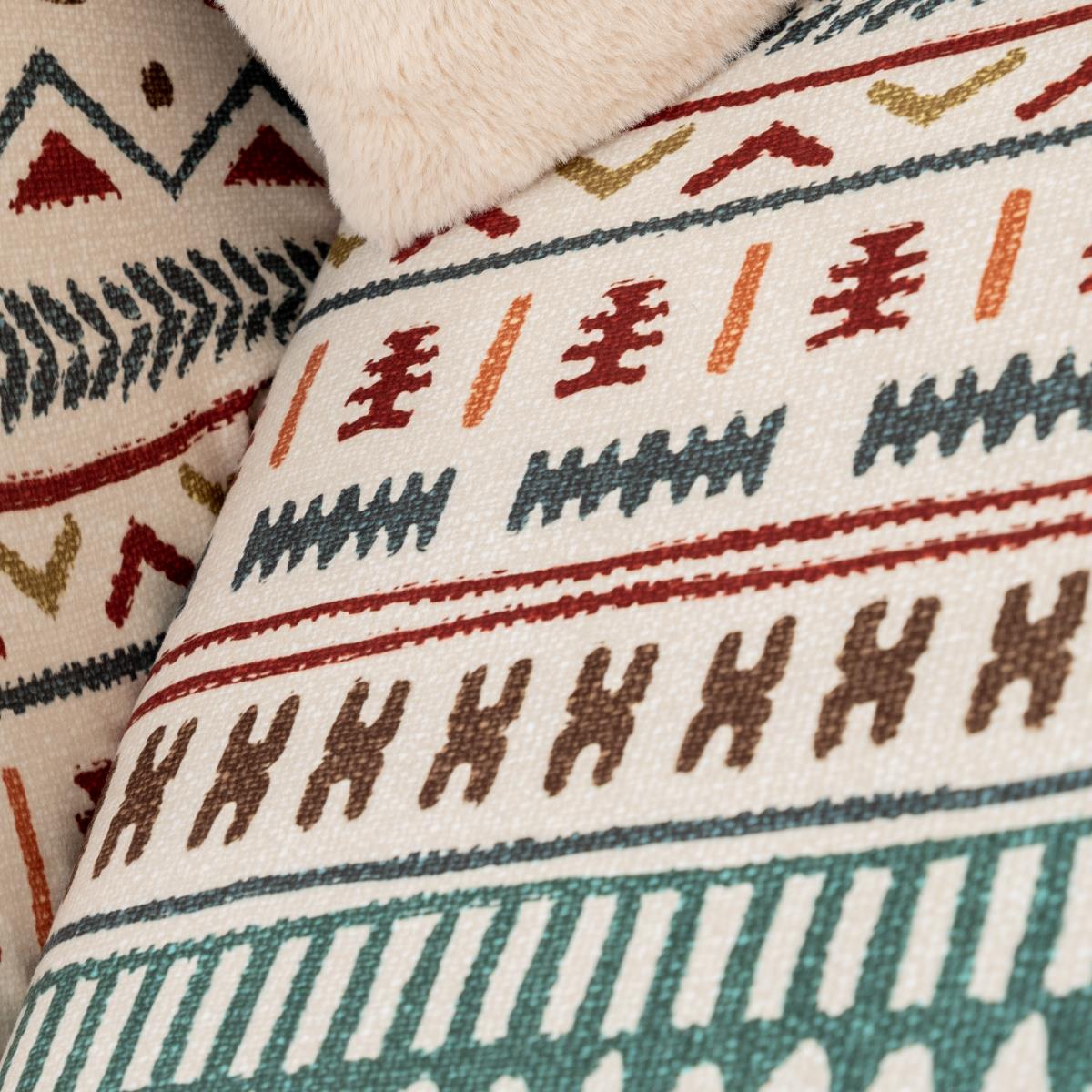 SoftMicro Etnik Desenli Boho 180x220 cm Koltuk Örtüsü Şalı, Kanepe Örtüsü, Tv Battaniyesi Turkuaz