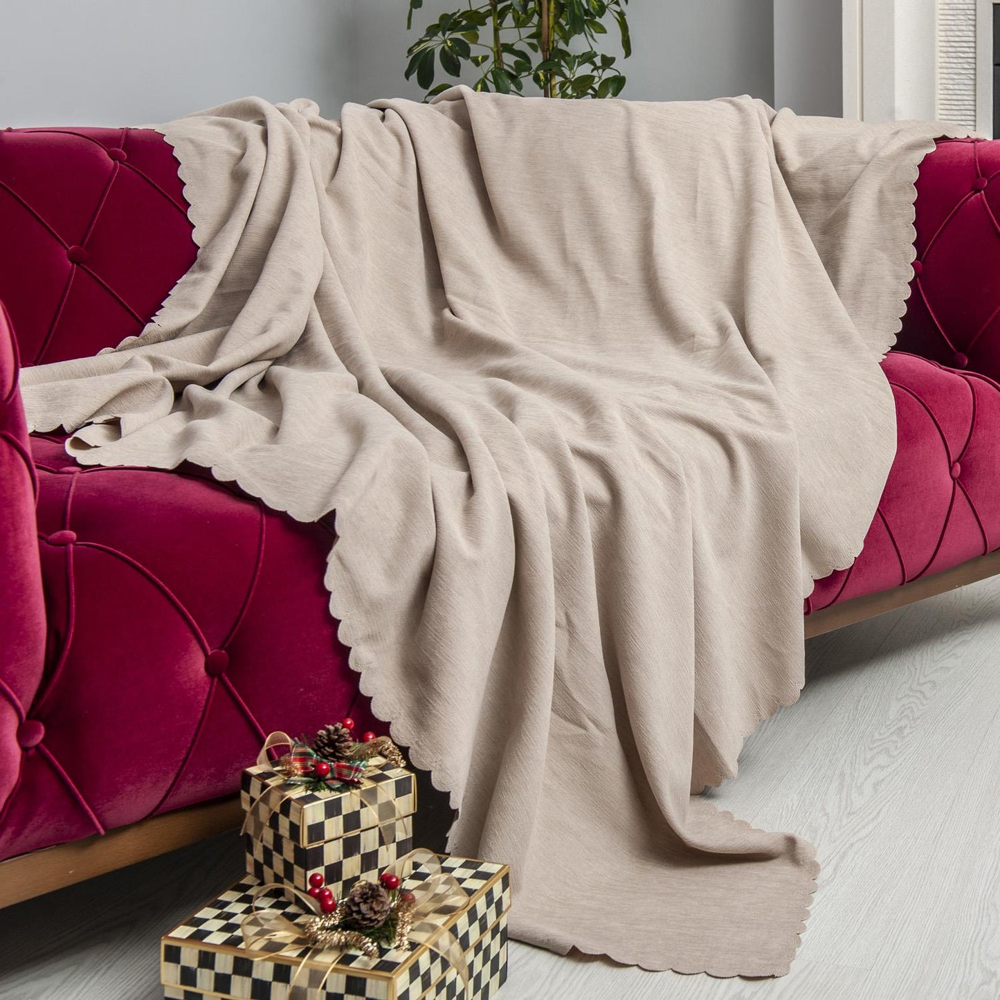 Tek Kişilik Koltuk Örtüsü Berjer Örtüsü Koltuk Şalı 2 Adet 110x175 cm