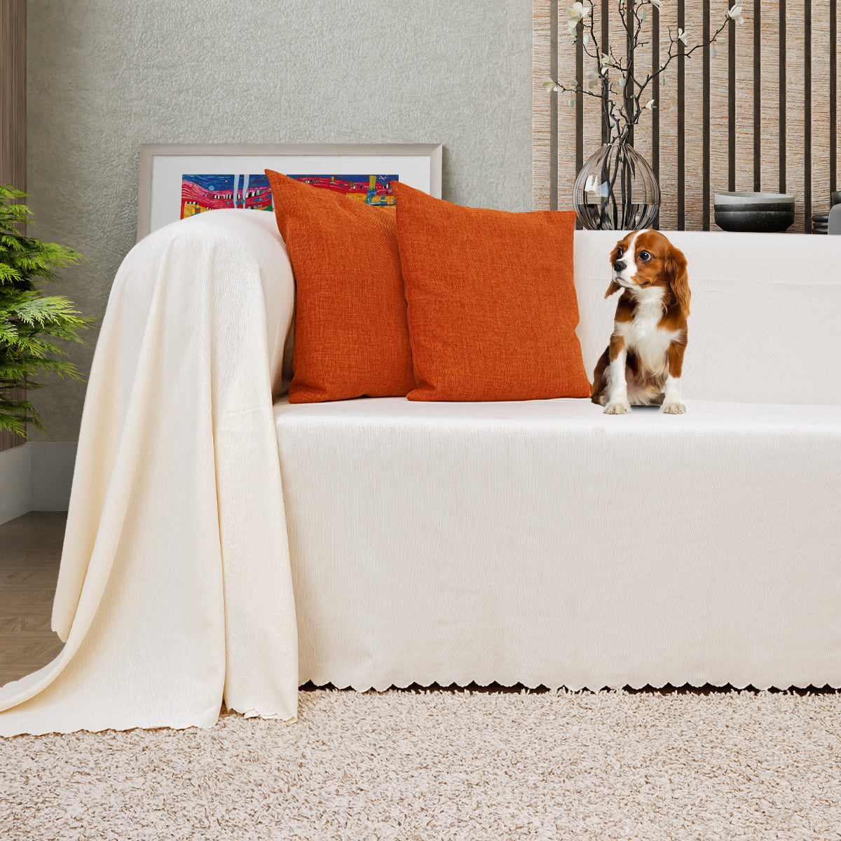 Latuda - Şönil Çift Taraflı Kaymaz Çekyat Örtüsü ve Koltuk Şalı