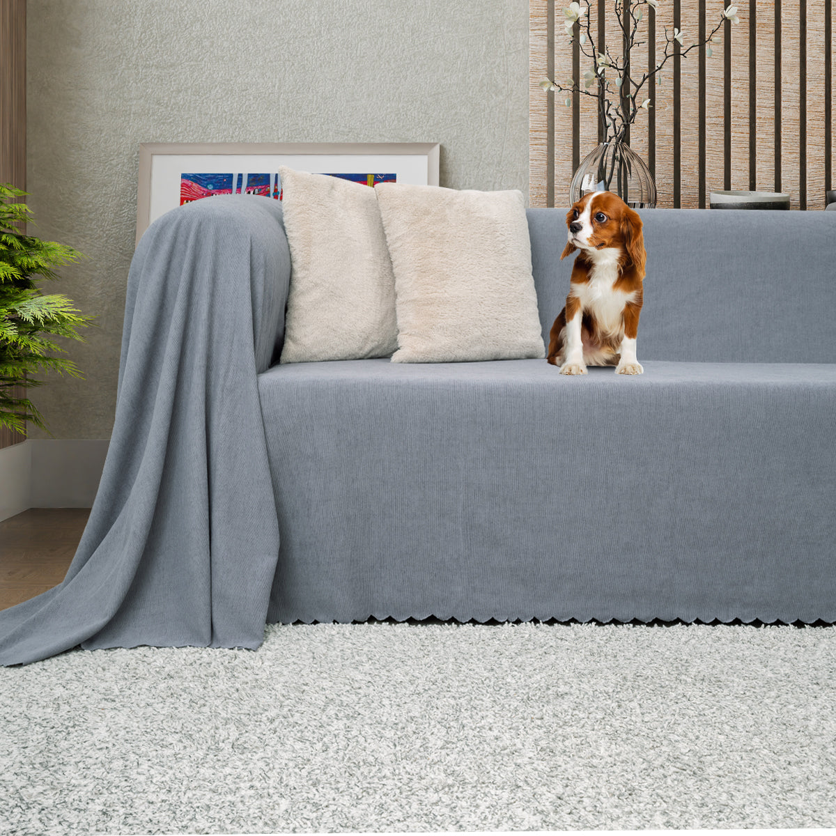 Latuda - Şönil Çift Taraflı Kaymaz Çekyat Örtüsü ve Koltuk Şalı