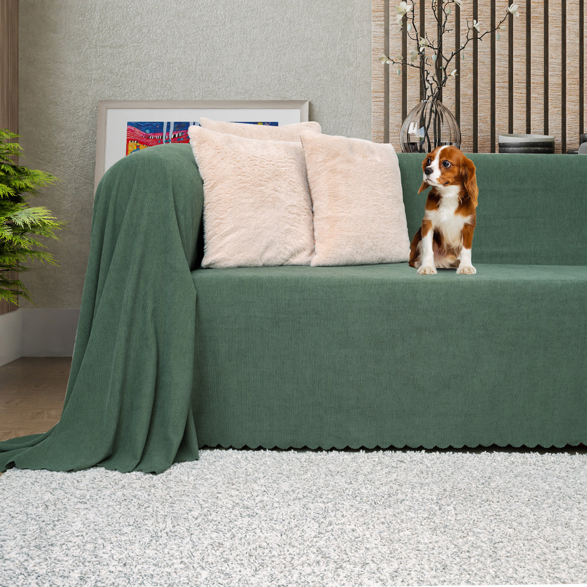 Latuda - Şönil Çift Taraflı Kaymaz Çekyat Örtüsü ve Koltuk Şalı