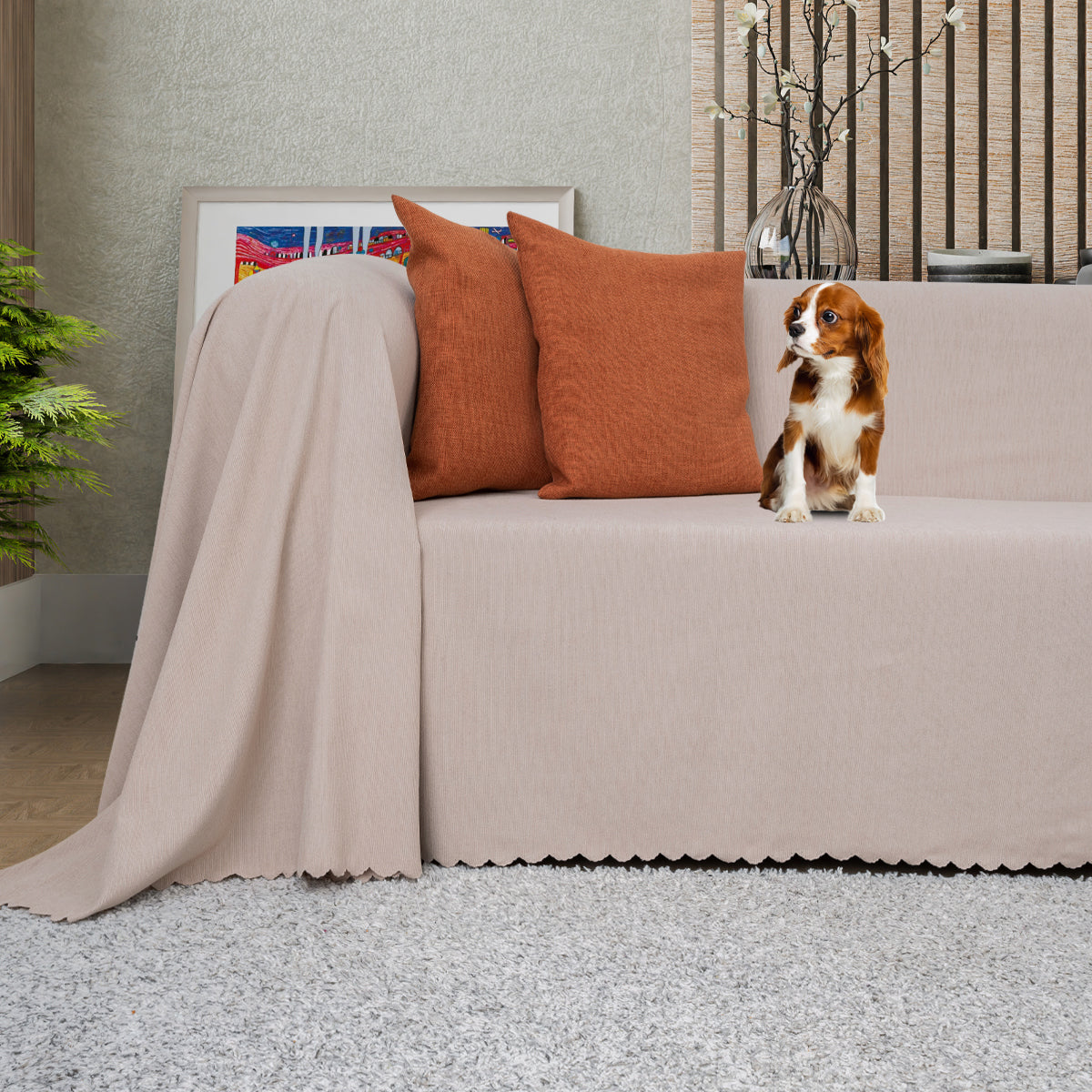 Latuda - Şönil Çift Taraflı Kaymaz Çekyat Örtüsü ve Koltuk Şalı