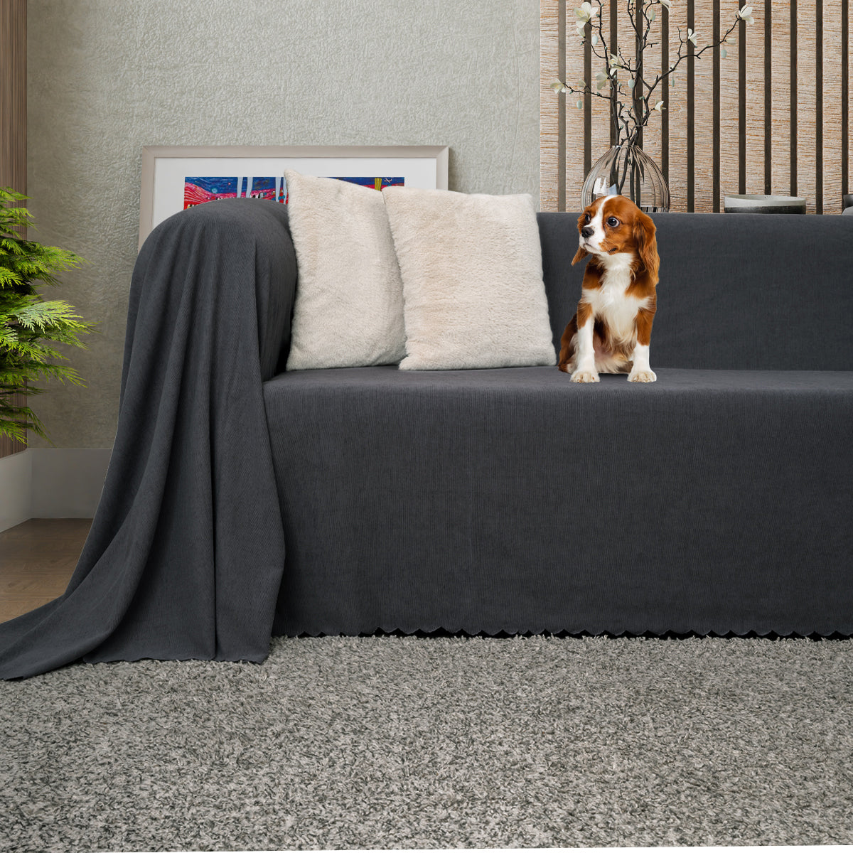 Latuda - Şönil Çift Taraflı Kaymaz Çekyat Örtüsü ve Koltuk Şalı