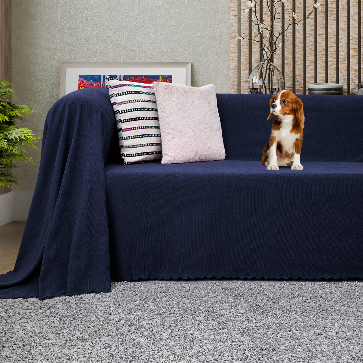 Latuda - Şönil Çift Taraflı Kaymaz Çekyat Örtüsü ve Koltuk Şalı