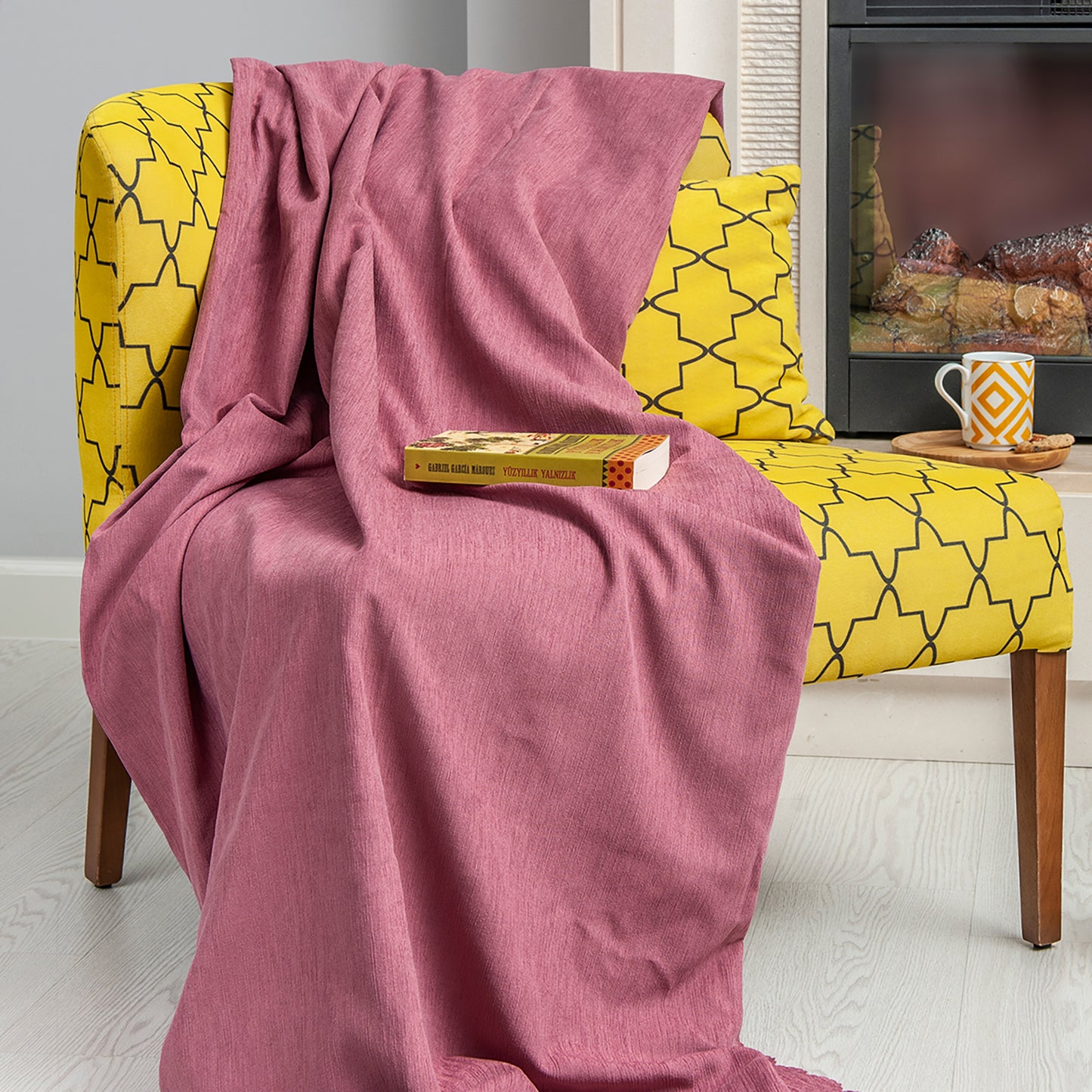 Tek Kişilik Koltuk Örtüsü Berjer Örtüsü Koltuk Şalı 2 Adet 110x175 cm