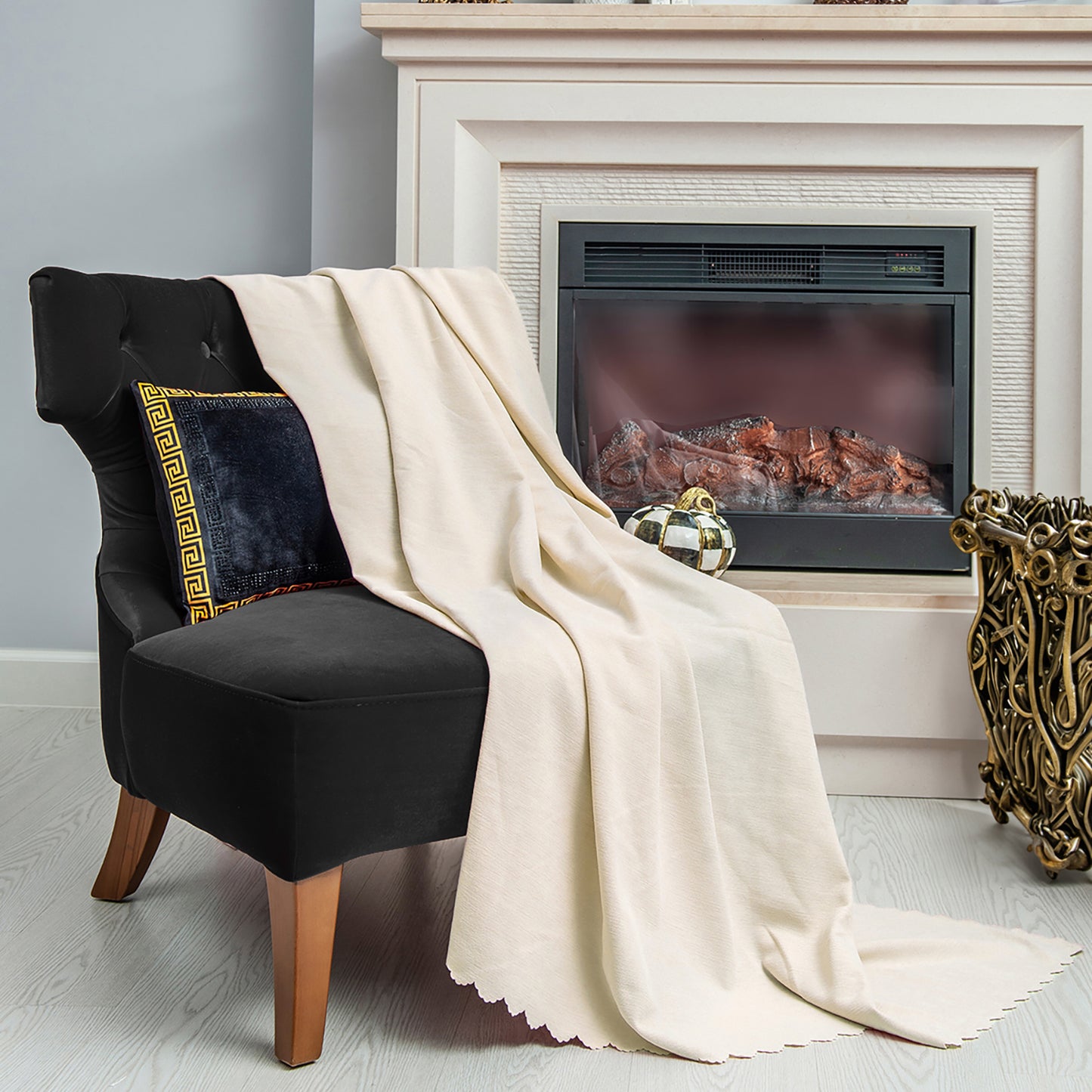 Tek Kişilik Koltuk Örtüsü Berjer Örtüsü Koltuk Şalı 2 Adet 110x175 cm