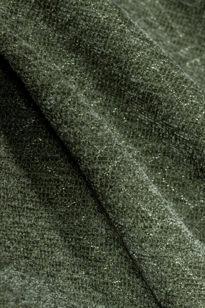 Jakarlı Şönil Koltuk Örtüsü  | Çekyat Örtüsü | Koltuk Şalı 110x175 2 Ad. Kaymaz Sage Yeşil