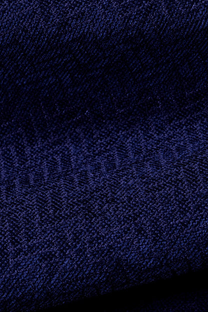 Jakarlı Şönil Koltuk Örtüsü  | Çekyat Örtüsü | Koltuk Şalı 175x215 Kaymaz Lacivert