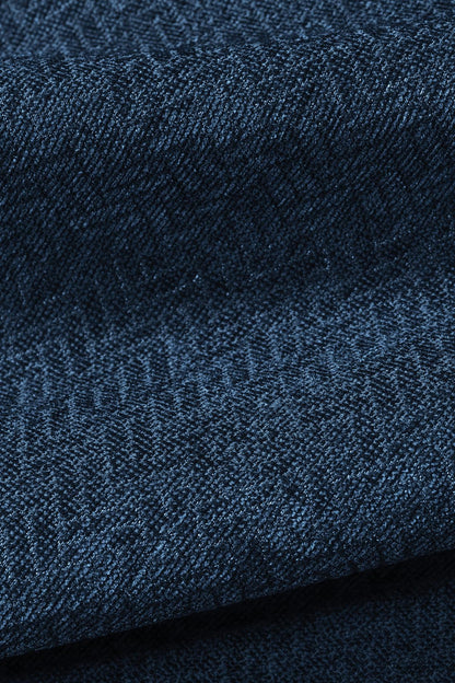 Jakarlı Şönil Koltuk Örtüsü  | Çekyat Örtüsü | Koltuk Şalı 175x300 Kaymaz Gece Mavisi