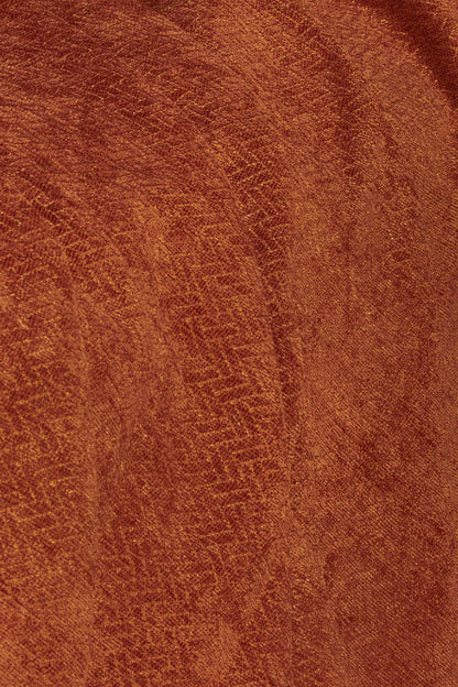 Jakarlı Şönil Koltuk Örtüsü  | Çekyat Örtüsü | Koltuk Şalı 175x300 Kaymaz Kiremit