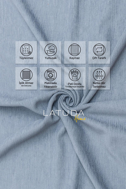 Kaymaz Koltuk Örtüsü Çift Taraflı Mikrofiber Şönil 175x350 cm XL- Gri – Kedi Köpek ve Çocuk Dostu