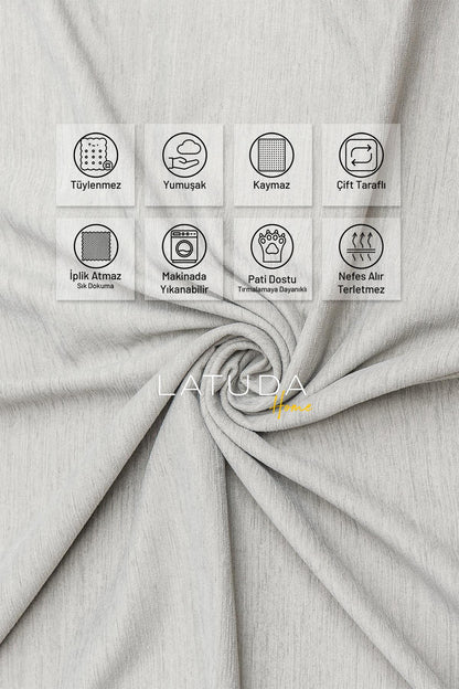 Kaymaz Koltuk Örtüsü Çift Taraflı Mikrofiber Şönil 175x350 cm XL- Kumbeji – Kedi Köpek ve Çocuk Dostu