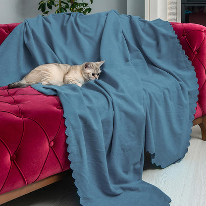 Kaymaz Koltuk Örtüsü Çift Taraflı Mikrofiber Şönil 175x350 cm XL- Petrol – Kedi Köpek ve Çocuk Dostu