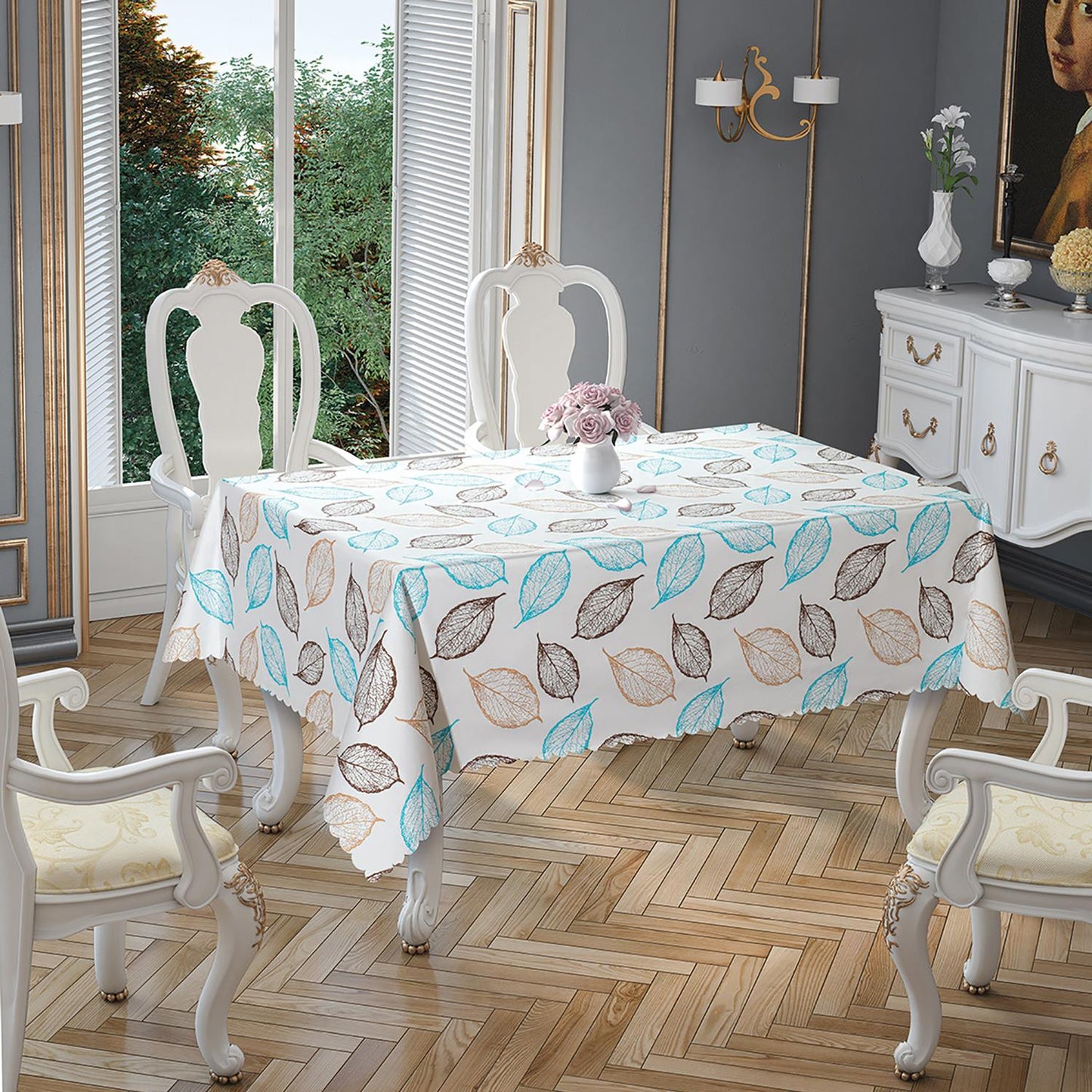LA8135 Ponje Dertsiz Masa Örtüsü - Desenli - 150x220