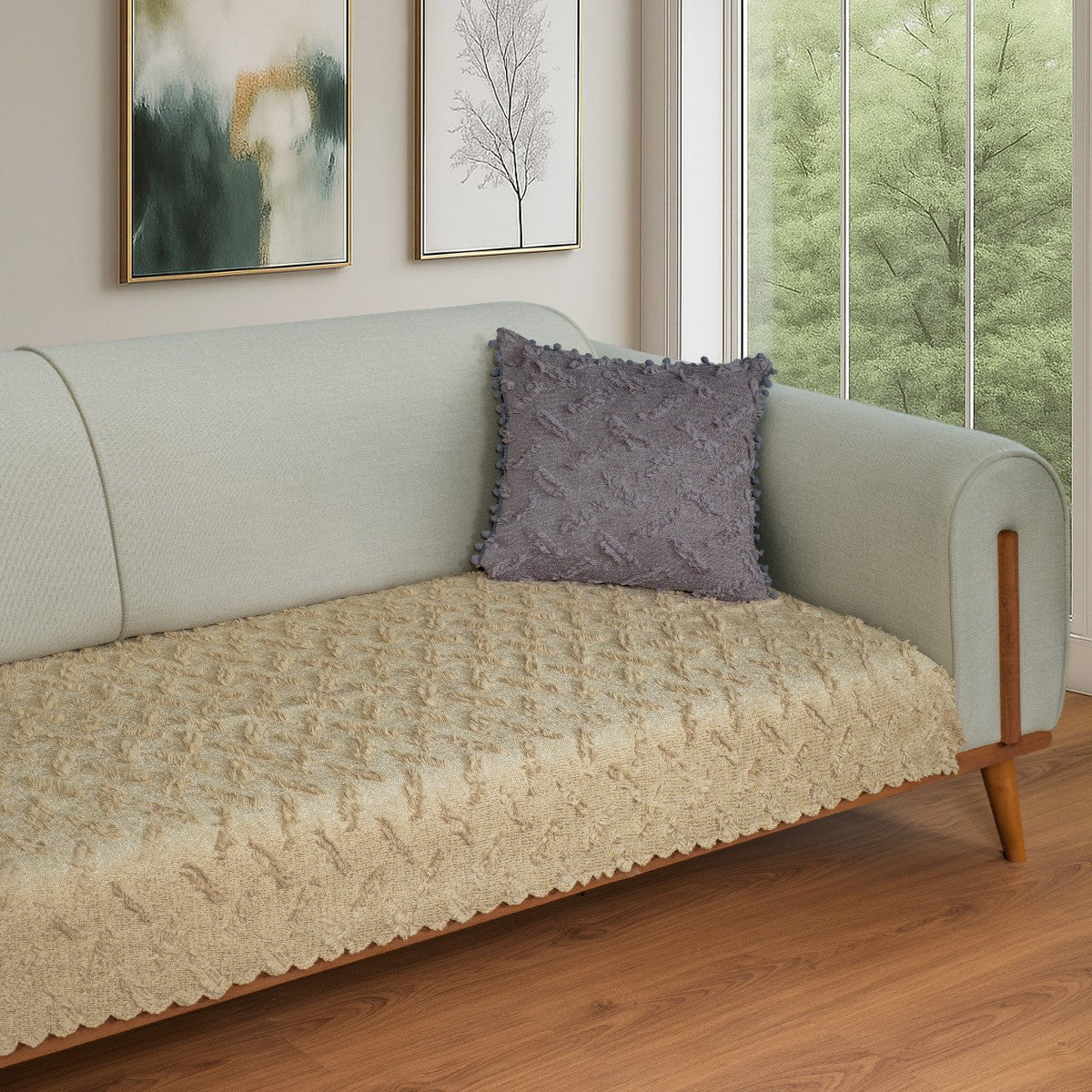 Latuda Home Ponela Koltuk Örtüsü - Sadece Oturum Alanını Kaplar 85x210 cm - Bej