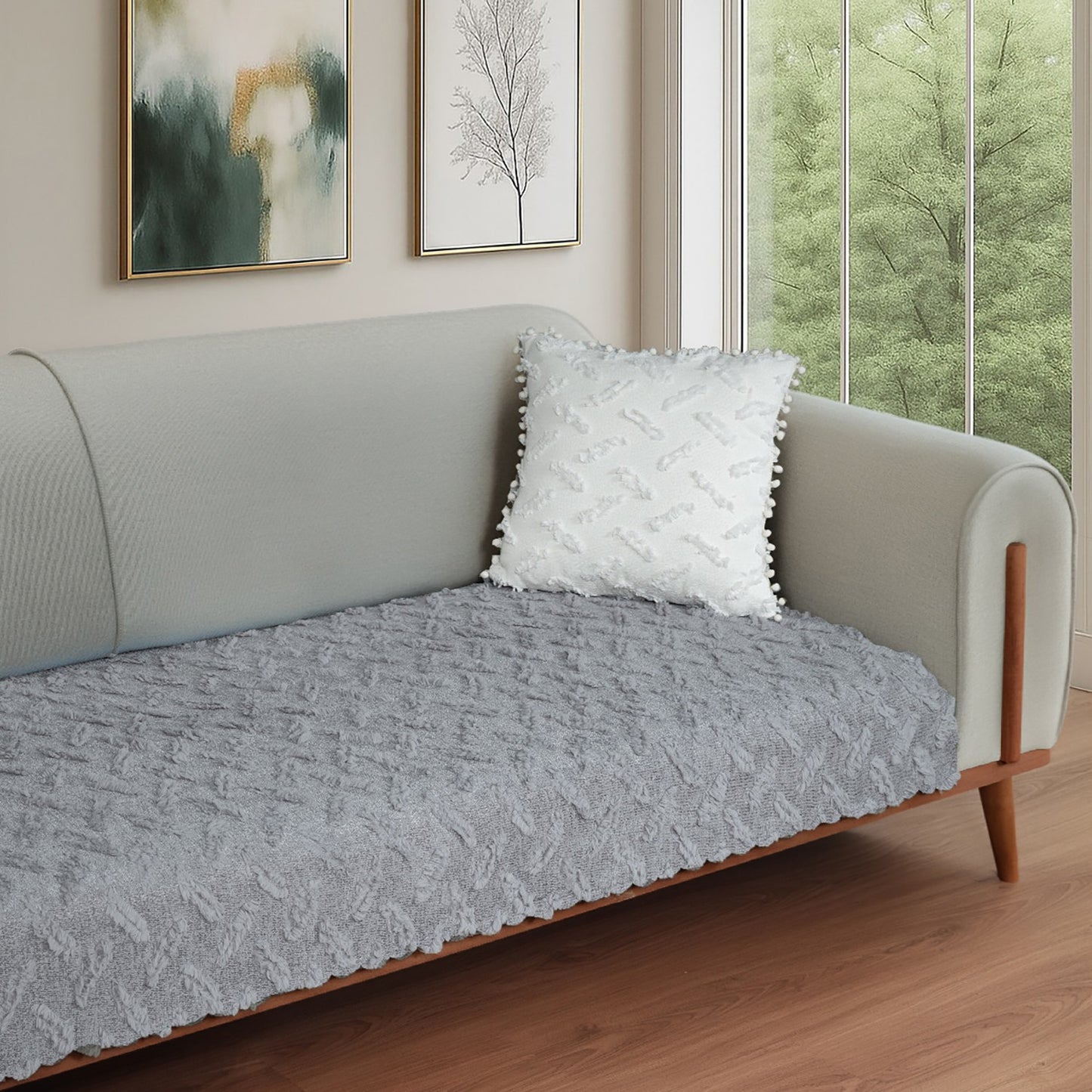 Latuda Home Ponela Koltuk Örtüsü - Sadece Oturum Alanını Kaplar 85x210 cm - Gri