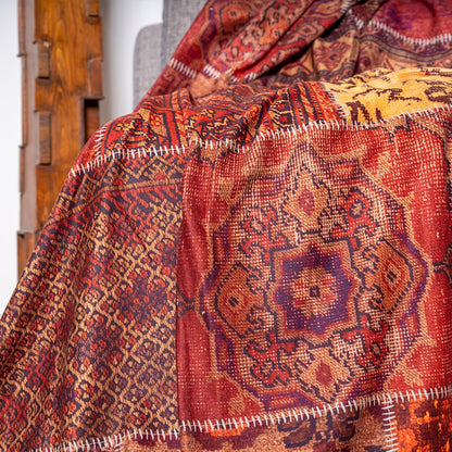 Latuda - Soft Dijital Baskılı Kaymaz Çekyat Örtüsü ve Koltuk Şalı