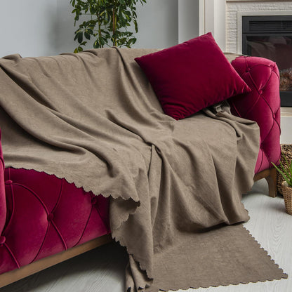 Latuda - Şönil Çift Taraflı Kaymaz Çekyat Örtüsü ve Koltuk Şalı