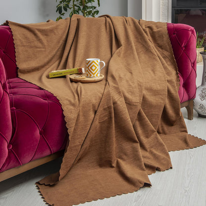 Latuda - Şönil Çift Taraflı Kaymaz Çekyat Örtüsü ve Koltuk Şalı