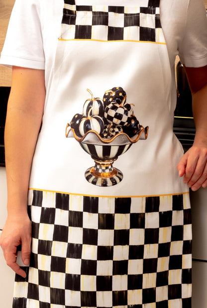 Mackenzie Kabak Desenli 3'lü Mutfak Seti - Runner, Fırın Örtüsü ve Mutfak Önlüğü HEDİYELİK-LTD365