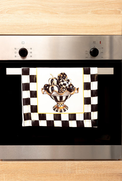 Mackenzie Kabak Desenli 3'lü Mutfak Seti - Runner, Fırın Örtüsü ve Mutfak Önlüğü HEDİYELİK-LTD365