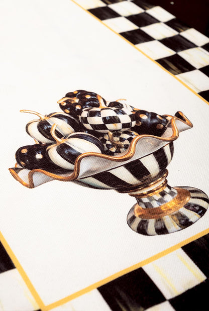 Mackenzie Kabak Desenli 3'lü Mutfak Seti - Runner, Fırın Örtüsü ve Mutfak Önlüğü HEDİYELİK-LTD365