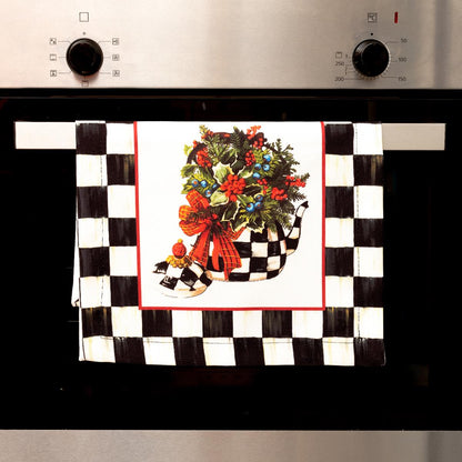 Mackenzie Dama Desenli 3'lü Mutfak Seti - Runner, Fırın Örtüsü ve Mutfak Önlüğü HEDİYELİK-LTD366