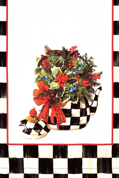 Mackenzie Dama Desenli 3'lü Mutfak Seti - Runner, Fırın Örtüsü ve Mutfak Önlüğü HEDİYELİK-LTD366