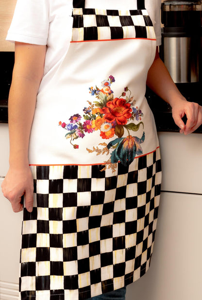 Mackenzie Dama Desenli 3'lü Mutfak Seti - Runner, Fırın Örtüsü ve Mutfak Önlüğü HEDİYELİK- LTD367