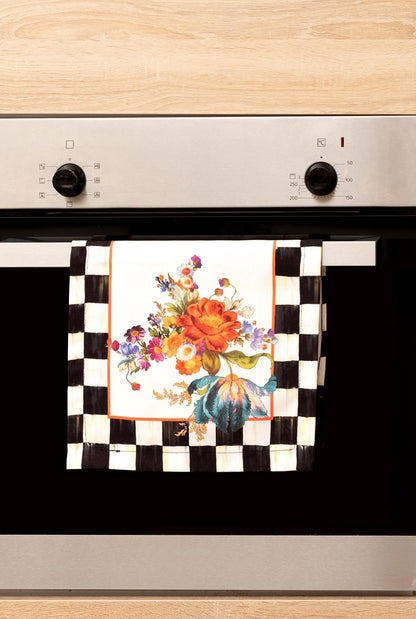 Mackenzie Dama Desenli 3'lü Mutfak Seti - Runner, Fırın Örtüsü ve Mutfak Önlüğü HEDİYELİK- LTD367
