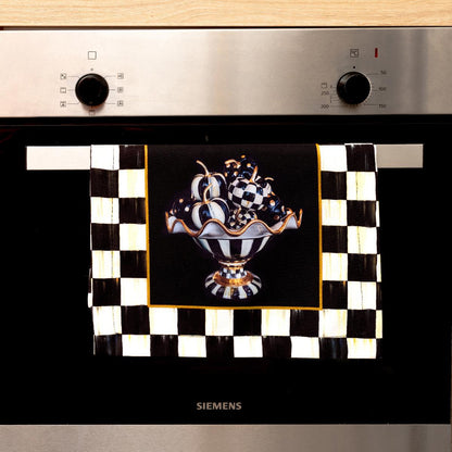 Mackenzie Kabak Desenli 3'lü Mutfak Seti - Runner, Fırın Örtüsü ve Mutfak Önlüğü HEDİYELİK-LTD365-S