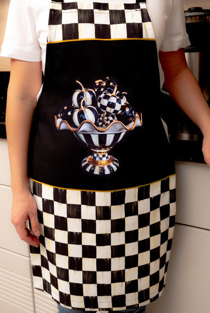 Mackenzie Kabak Desenli 3'lü Mutfak Seti - Runner, Fırın Örtüsü ve Mutfak Önlüğü HEDİYELİK-LTD365-S