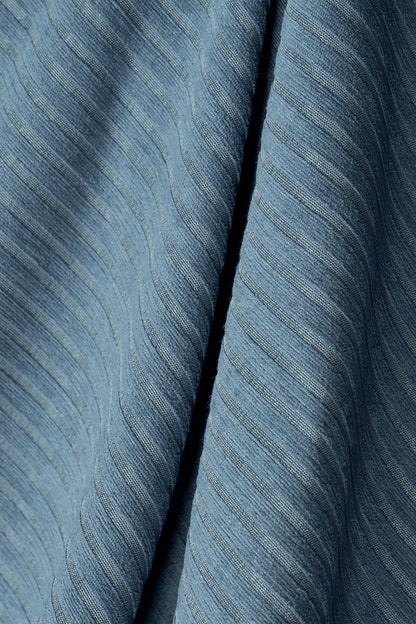 Mikrofiber Şönil Fitilli Minimalist Koltuk Örtüsü - 175x215 cm, Çift Taraflı, Kaymaz, Terletmez  Mavi