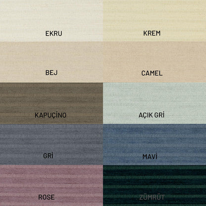 Mikrofiber Şönil Fitilli Minimalist Koltuk Örtüsü -175x350 cm XLarge, Çift Taraflı, Kaymaz, Terletmez Ekru