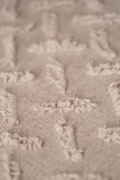 Ponela Bohem Ponponlu Koltuk Örtüsü 90x200 cm Sadece Oturma Alanı (1 Adet )- Camel