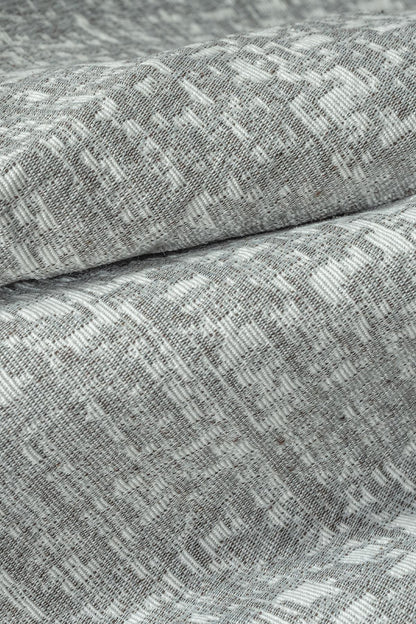 PureCot Premium Pamuklu Püsküllü Koltuk Örtüsü 180x220 Çift Taraflı Terletmez Kaymaz , Antrasit