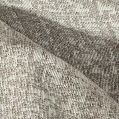 PureCot Premium Pamuklu Püsküllü Koltuk Örtüsü 180x300 Large Çift Taraflı Terletmez Kaymaz , Kahve