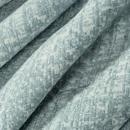 PureCot Premium Pamuklu Püsküllü Koltuk Örtüsü 180x300 Large Çift Taraflı Terletmez Kaymaz , Mavi