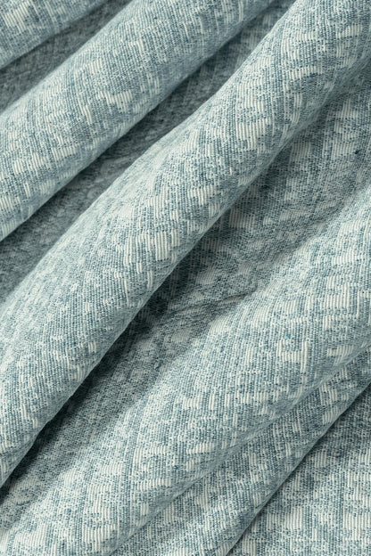 PureCot Premium Pamuklu Püsküllü Koltuk Örtüsü 180x300 Large Çift Taraflı Terletmez Kaymaz , Mavi