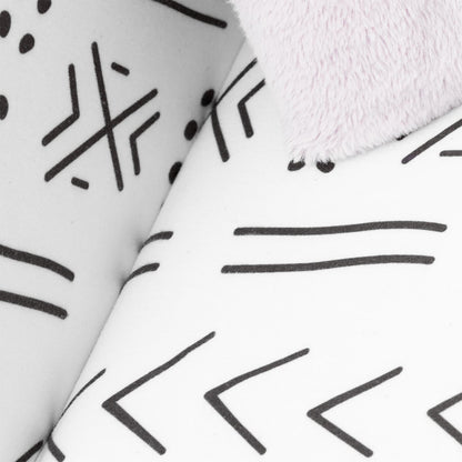 SoftMicro Etnik Desenli Boho 180x300 cm  Koltuk Örtüsü Şalı, Kanepe Örtüsü, Tv Battaniyesi Siyah Beyaz