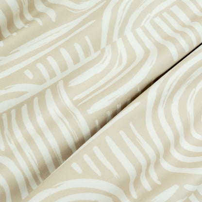 SoftMicro Gökkuşağı Desenli Boho 180x300 cm Koltuk Örtüsü Şalı, Kanepe Örtüsü,  Tv Battaniyesi  Krem