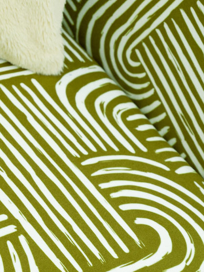 SoftMicro Gökkuşağı Desenli Boho 180x300 cm  Koltuk Örtüsü Şalı, Kanepe Örtüsü, Tv Battaniyesi  Yeşil