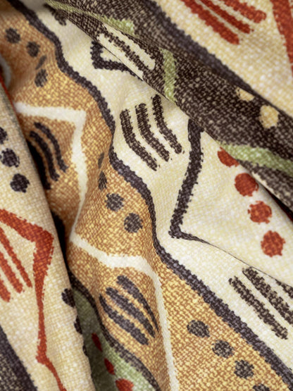 SoftMicro Etnik Desenli Boho 180x300 cm Koltuk Örtüsü Şalı, Kanepe Örtüsü, Tv Battaniyesi  Doğal Renk