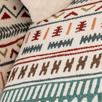 SoftMicro Etnik Desenli Boho 180x220 cm  Koltuk Örtüsü Şalı, Kanepe Örtüsü, Tv Battaniyesi Turkuaz