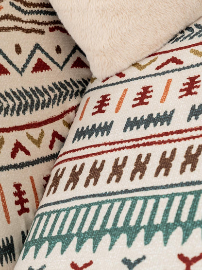 SoftMicro Etnik Desenli Boho 180x220 cm  Koltuk Örtüsü Şalı, Kanepe Örtüsü, Tv Battaniyesi Turkuaz