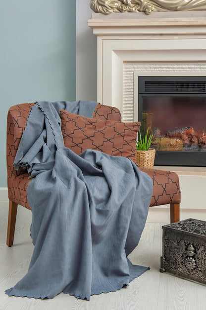 Tek Kişilik Koltuk Örtüsü Berjer Örtüsü Koltuk Şalı 2 Adet 110x175 cm