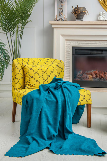 Tek Kişilik Koltuk Örtüsü Berjer Örtüsü Koltuk Şalı 2 Adet 110x175 cm