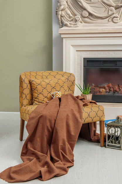 Tek Kişilik Koltuk Örtüsü Berjer Örtüsü Koltuk Şalı 2 Adet 110x175 cm