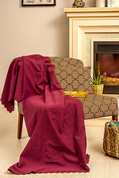 Tek Kişilik Koltuk Örtüsü Berjer Örtüsü Koltuk Şalı 2 Adet 110x175 cm